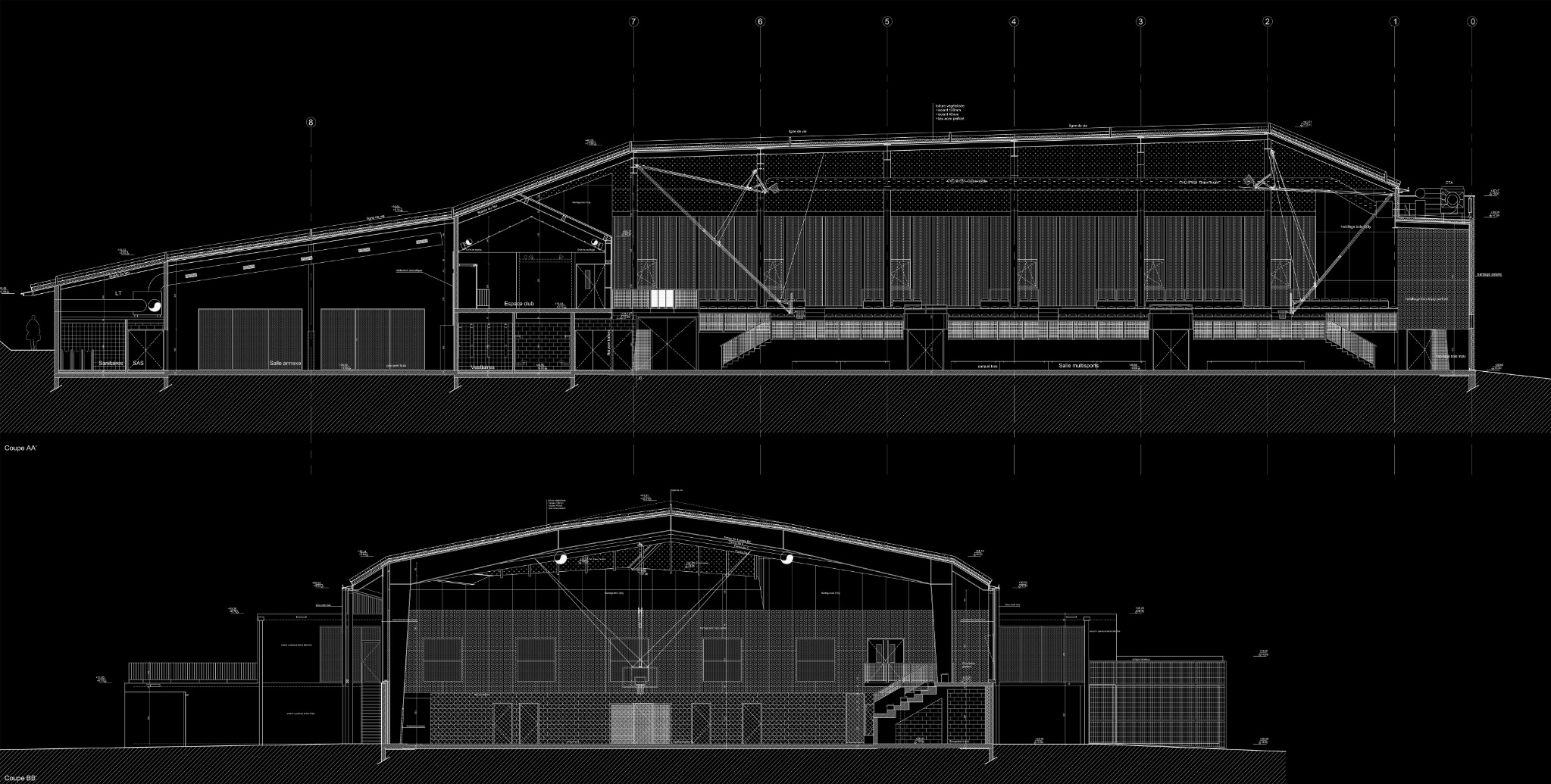 Coupes techniques architecturales