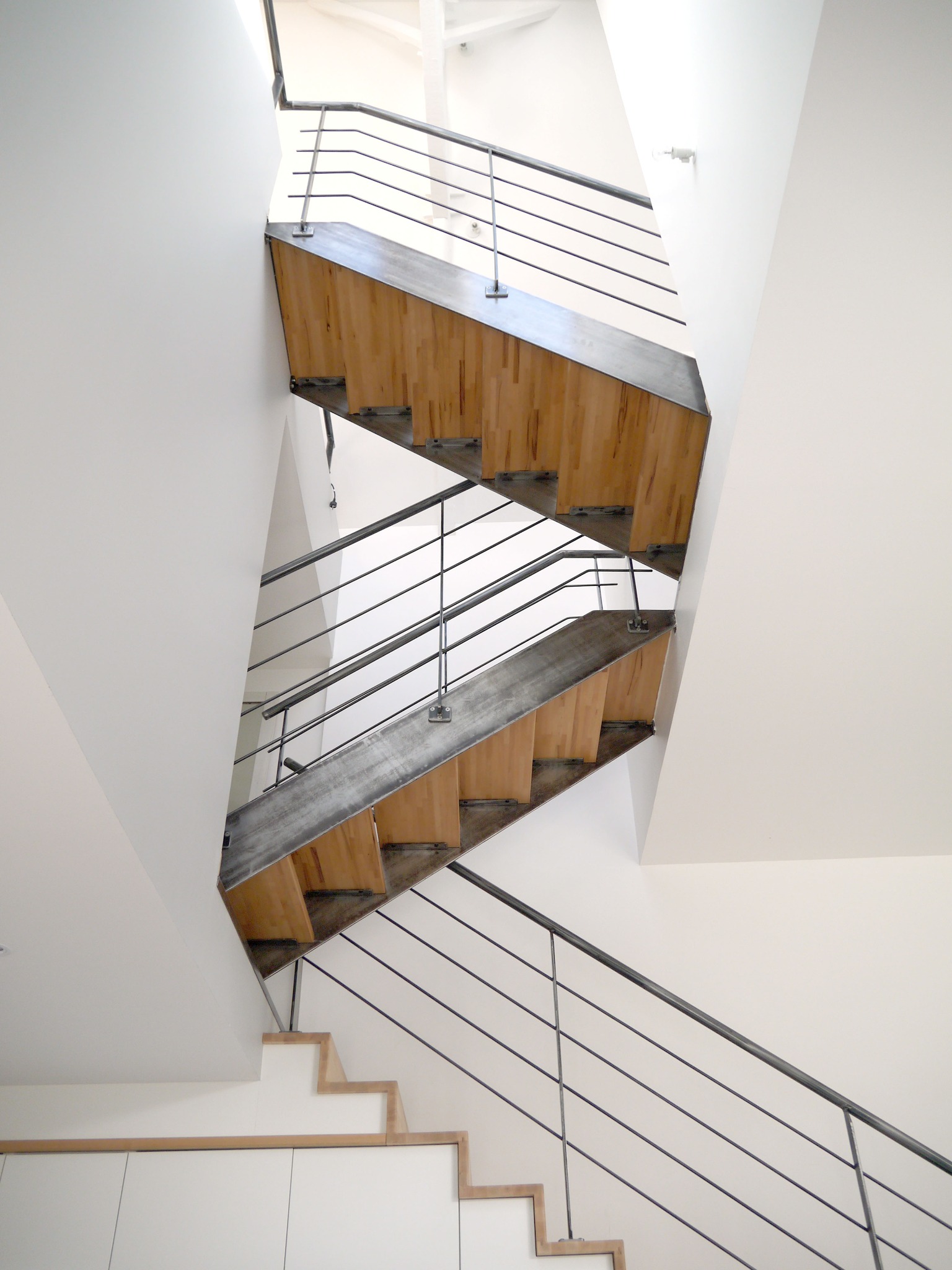Escalier bois et métal d’un projet réalisé
